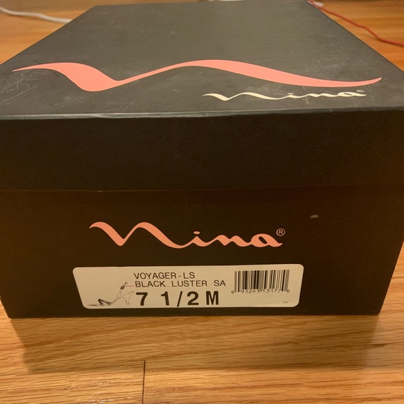 Black Luster Satin Formal Heels - Picture 4 of 7